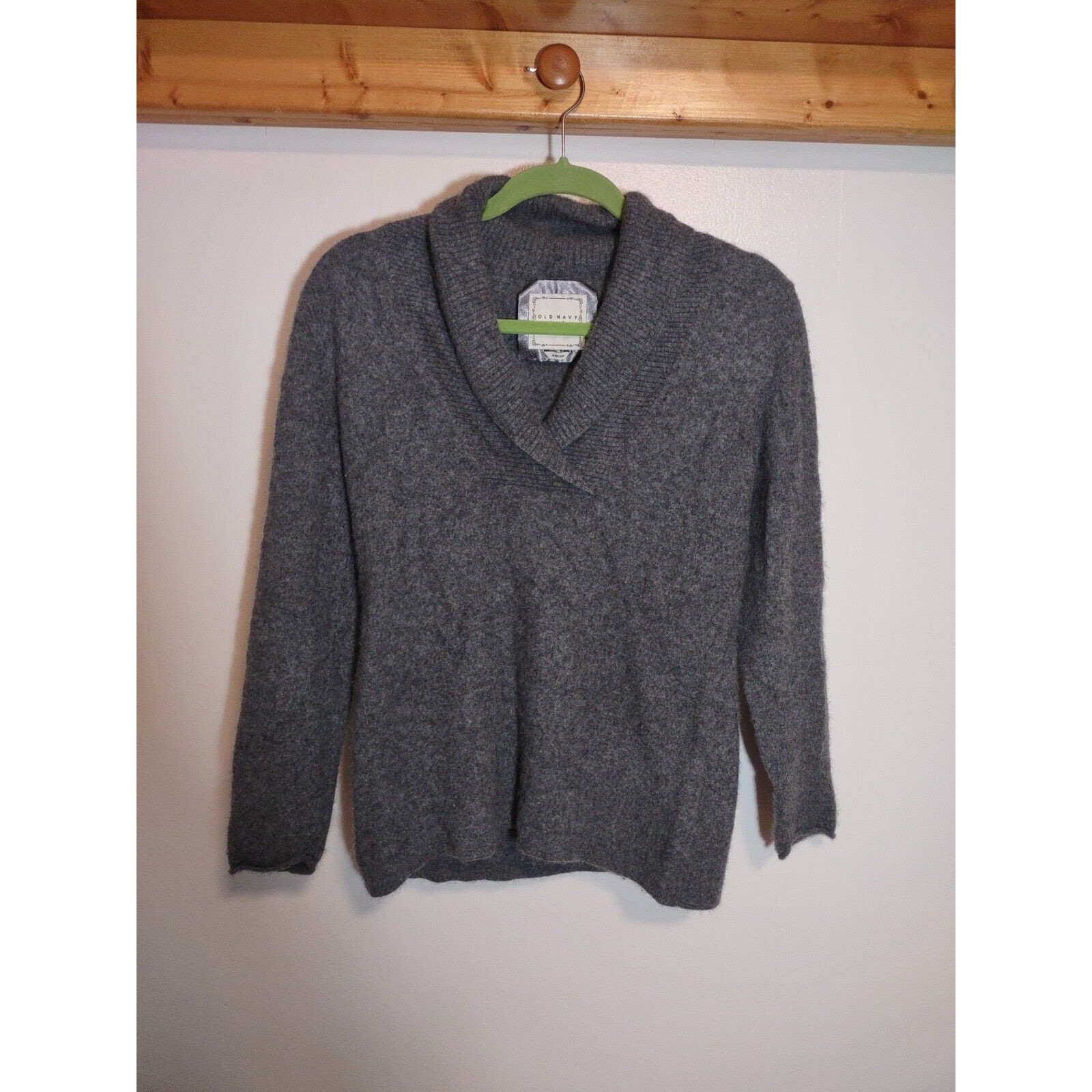 Old Navy Women's Cashmere Sweater Women's M Gray Shawl Neck